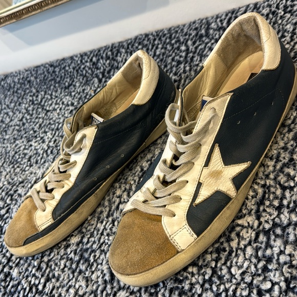 Golden Goose Superstar - leather - blue, tan & white design - have been re-soled - Picture 2 of 12